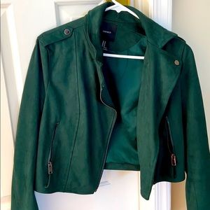 Suede green forever 21 jacket